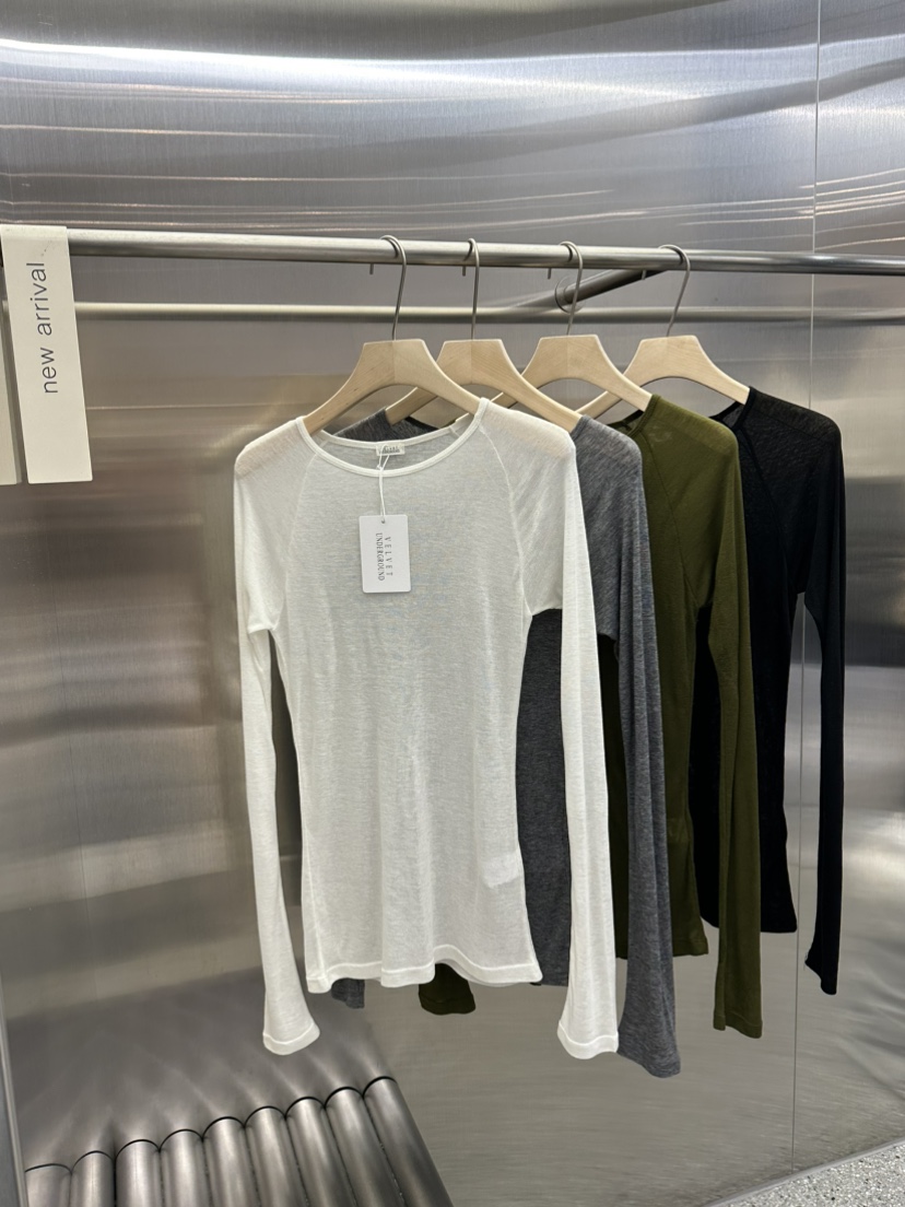 VELVET UNDERGROUND韓國直郵㊣女裝新款25秋冬人氣長袖T恤VELVET UNDERGROUND長袖T恤