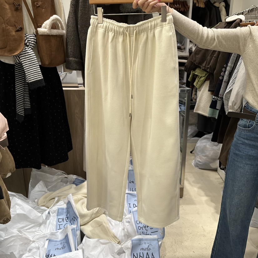 MELO東大門㊣代購女士新款熱賣時尚休閑推薦休閑褲羊毛綁帶MELO休閑褲