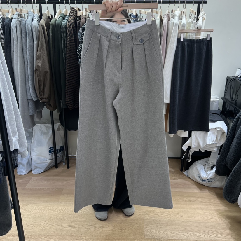 SPAGHETTI韓國直郵㊣女士新品推薦25秋冬真品休閑褲羊毛口袋spaghetti休閑褲