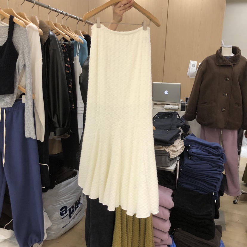 VILLABUTTON東大門㊣實拍女裝新款休閑真品25秋冬職業長裙蕾絲VILLABUTTON長裙