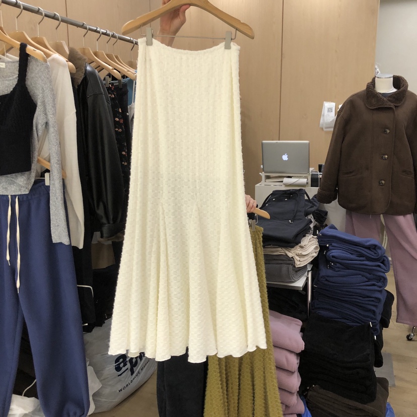 VILLABUTTON東大門㊣實拍女裝新款休閑真品25秋冬職業長裙蕾絲VILLABUTTON長裙圖色2