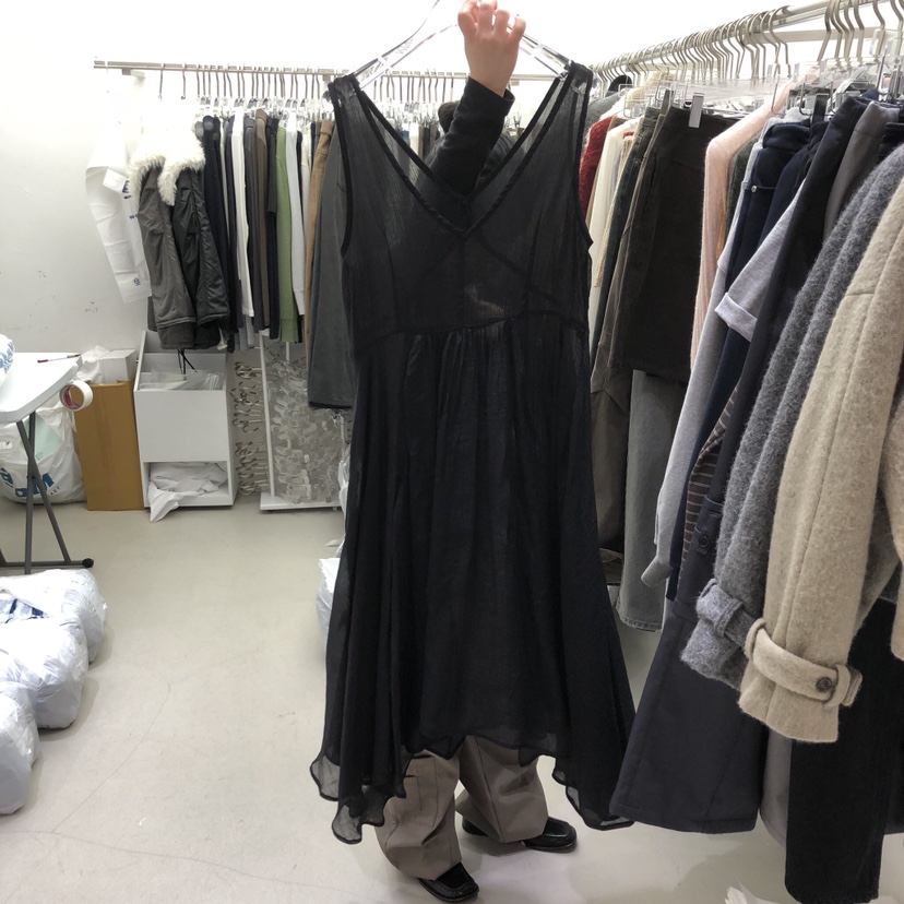 PADO東大門㊣實拍女士新款25秋冬人氣推薦職業休閑連衣裙褶皺PADO連衣裙