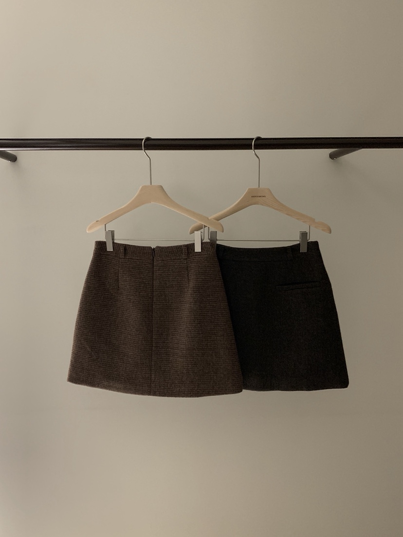 ANDYOUBROWN韓國直郵㊣女裝新款推薦真品短裙格紋半身裙羊毛ANDYOUBROWN短裙