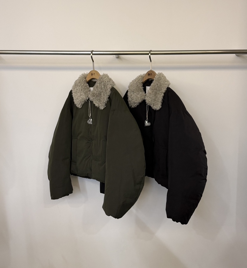 TWENTY FOUR SEVEN24-7韓國代購㊣女士新品熱賣夾克羊毛羊皮填充絨TEWNTY FOUR SEVEN24-7夾克