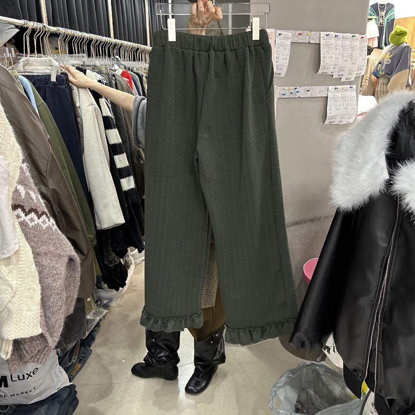 MOMAZU韓國直郵㊣女裝新品真品熱賣時尚25秋冬休閑人氣休閑褲MOMAZU休閑褲