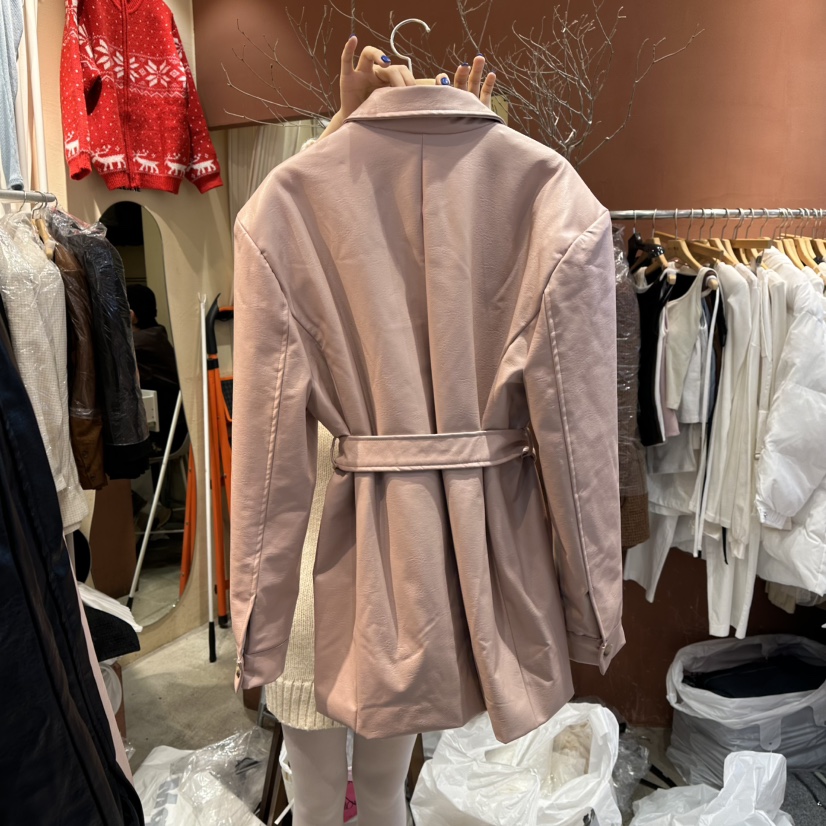 MIENNE東大門㊣直郵女裝新款熱賣人氣真品夾克中長款含腰帶MIENNE夾克