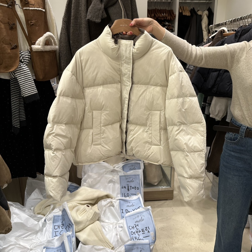 MELO東大門㊣代購女士新品真品人氣推薦時尚短款羽絨服填充MELO短款羽絨服