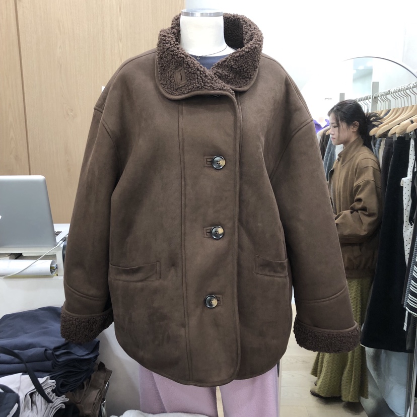 VILLABUTTON韓國直郵㊣女裝新品25秋冬人氣熱賣推薦夾克麂皮VILLABUTTON夾克