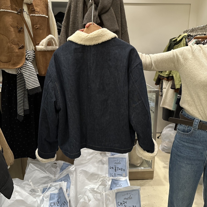 MELO韓國直郵㊣女士新款25秋冬推薦職業人氣休閑時尚夾克羊毛MELO夾克