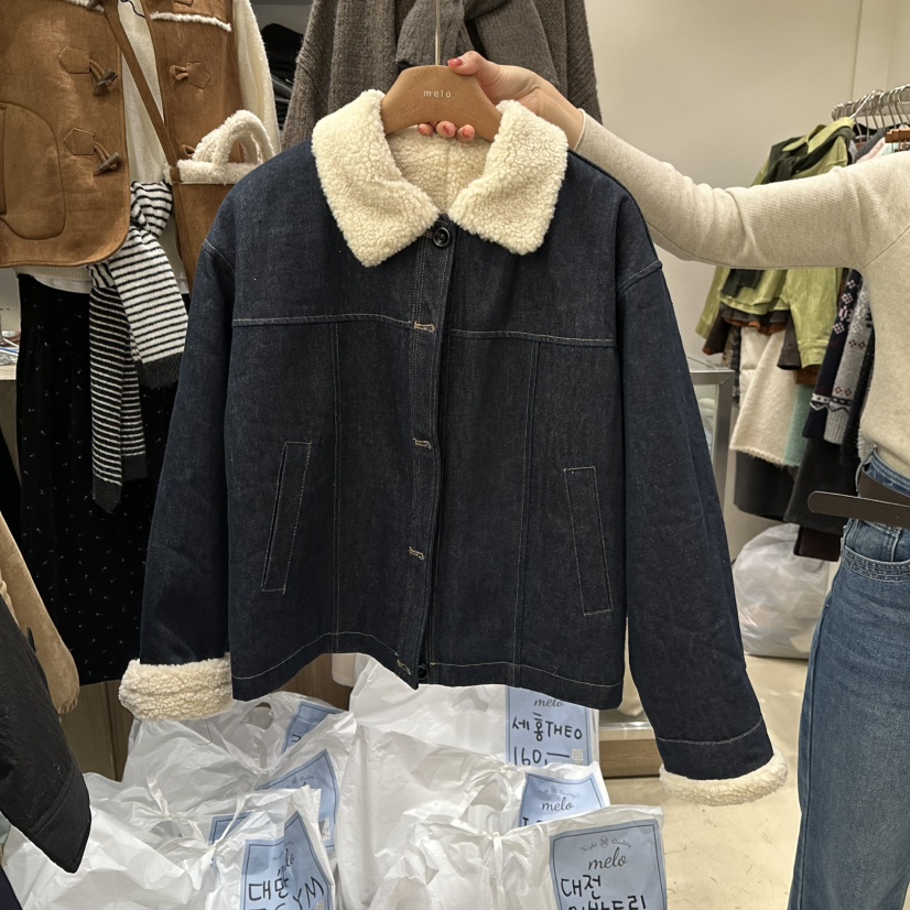 MELO韓國直郵㊣女士新款25秋冬推薦職業人氣休閑時尚夾克羊毛MELO夾克