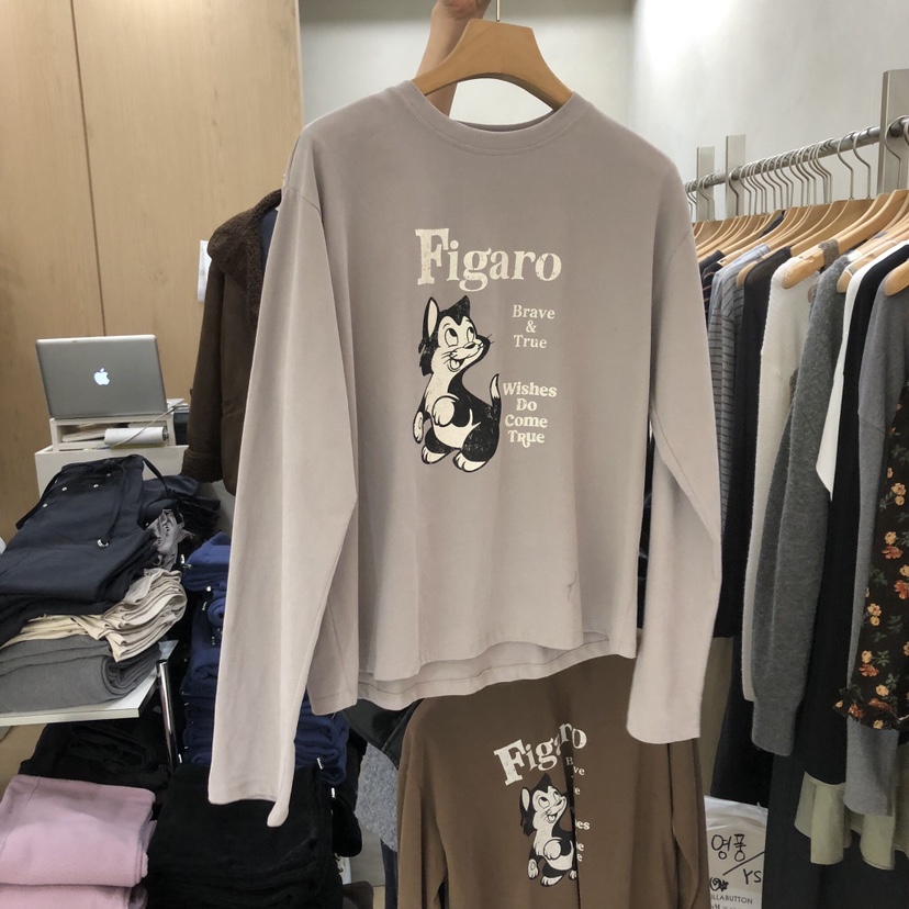 VILLABUTTON韓國直郵㊣女士新款時尚推薦人氣休閑25秋冬長袖T恤VILLABUTTON長袖T恤