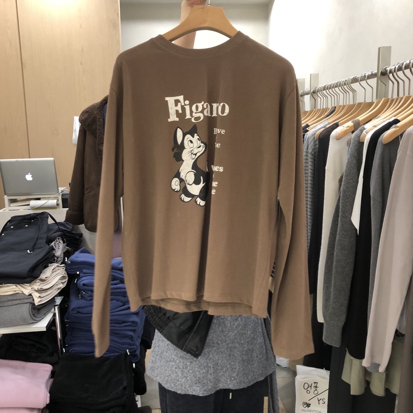 VILLABUTTON韓國直郵㊣女士新款時尚推薦人氣休閑25秋冬長袖T恤VILLABUTTON長袖T恤圖色2