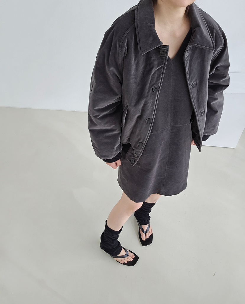 J SHOP韓國代購㊣女士新款休閑人氣職業25秋冬熱賣夾克羅紋J_SHOP夾克