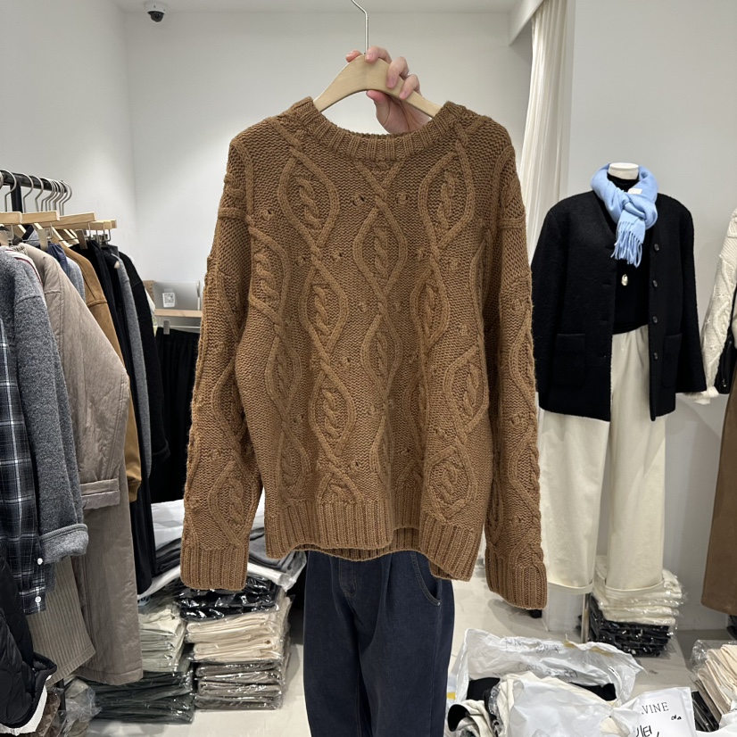 IRVINE韓國代購㊣女士新款真品時尚職業熱賣人氣休閑針織衫絨IRVINE針織衫圖色2