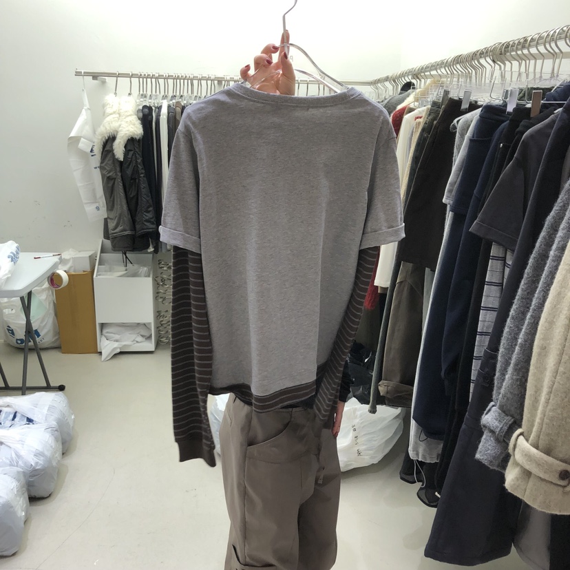 PADO東大門㊣實拍女士新款職業推薦休閑時尚熱賣長袖T恤假兩件PADO長袖T恤