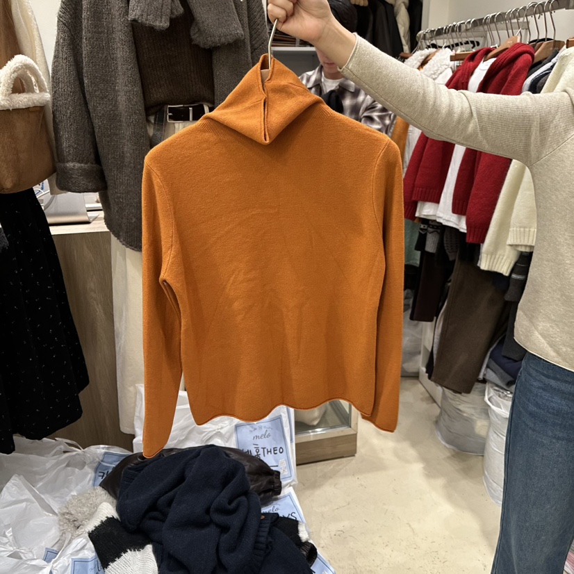 MELO東大門㊣實拍女裝新款真品推薦職業25秋冬時尚熱賣長袖T恤MELO長袖T恤圖色5