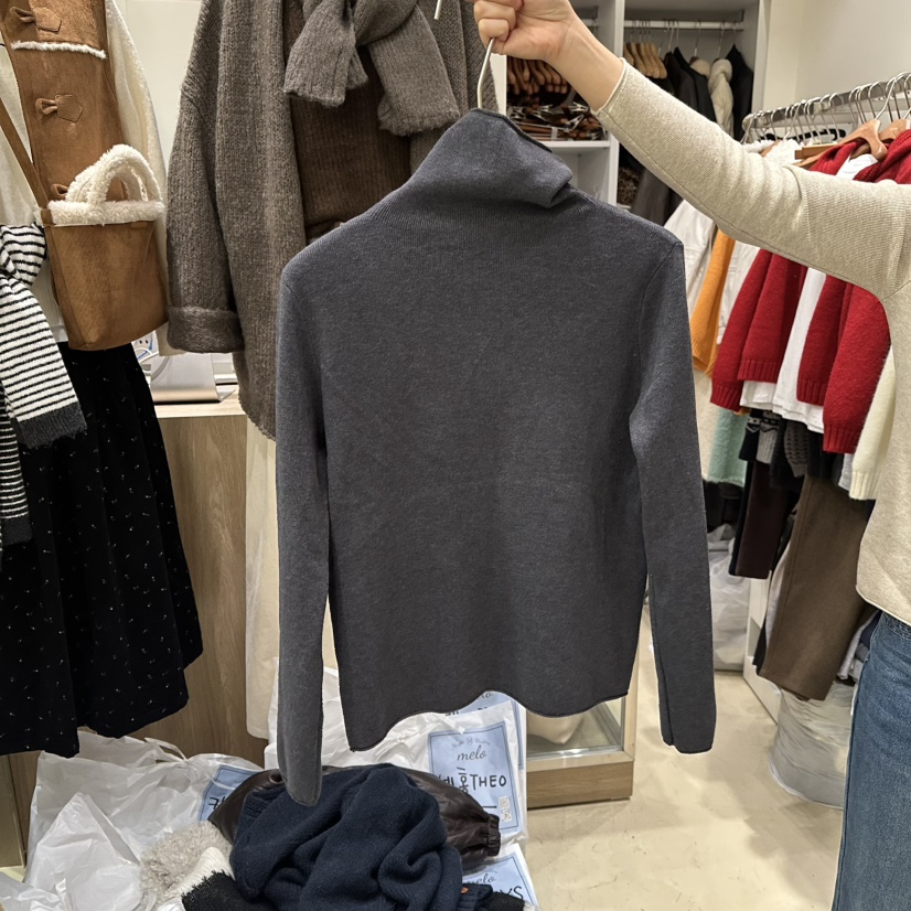 MELO東大門㊣實拍女裝新款真品推薦職業25秋冬時尚熱賣長袖T恤MELO長袖T恤圖色7