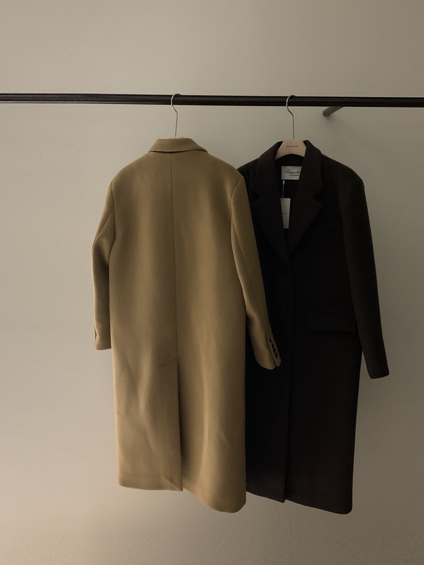 ANDYOUBROWN東大門㊣實拍女裝新款人氣25秋冬中長款大衣羊毛ANDYOUBROWN中長款大衣