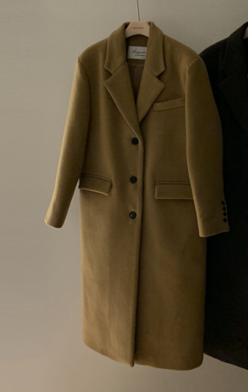 ANDYOUBROWN東大門㊣實拍女裝新款人氣25秋冬中長款大衣羊毛ANDYOUBROWN中長款大衣