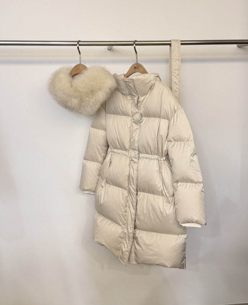 TWENTY FOUR SEVEN24-7東大門㊣直郵女士新品熱賣長款羽絨服狐貍填充絨TEWNTY FOUR SEVEN24-7長款羽絨服