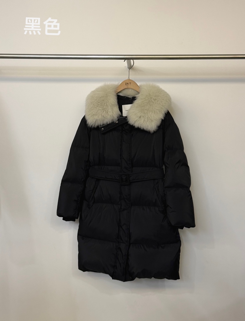 TWENTY FOUR SEVEN24-7東大門㊣直郵女士新品熱賣長款羽絨服狐貍填充絨TEWNTY FOUR SEVEN24-7長款羽絨服圖色2