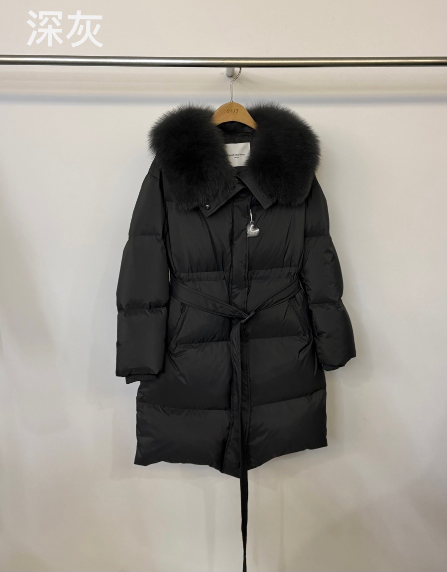 TWENTY FOUR SEVEN24-7東大門㊣直郵女士新品熱賣長款羽絨服狐貍填充絨TEWNTY FOUR SEVEN24-7長款羽絨服圖色3