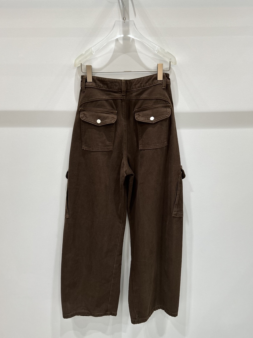 LOOKK東大門㊣實拍女士新款25秋冬休閑休閑褲含飾品口袋羊毛LOOKK休閑褲