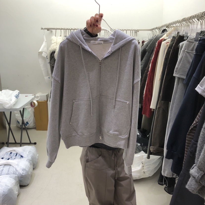 PADO東大門㊣代購女裝新款熱賣25秋冬休閑真品夾克連帽衫拉鏈PADO夾克圖色2