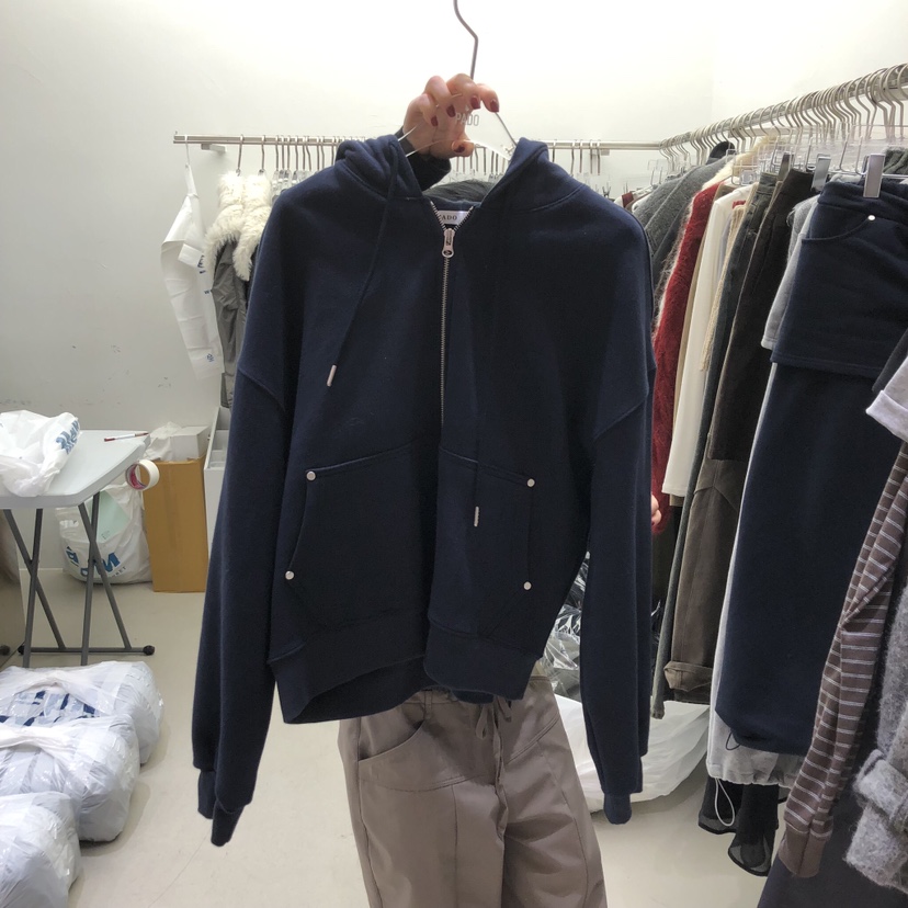 PADO東大門㊣代購女裝新款熱賣25秋冬休閑真品夾克連帽衫拉鏈PADO夾克圖色3