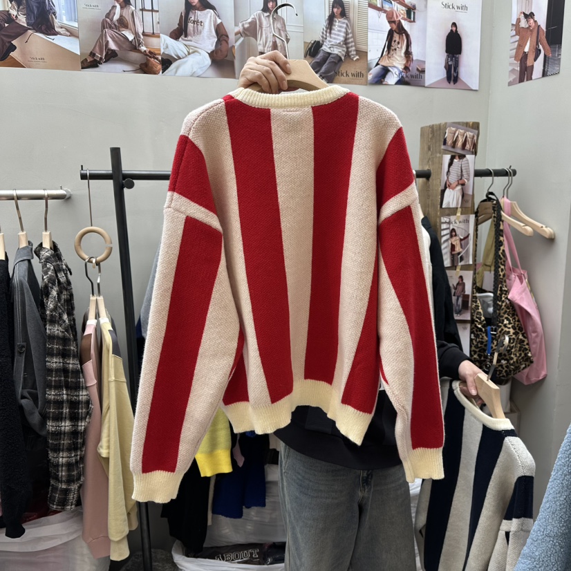 STICK WITH東大門㊣代購女士新品25秋冬職業熱賣推薦針織衫STICK WITH針織衫