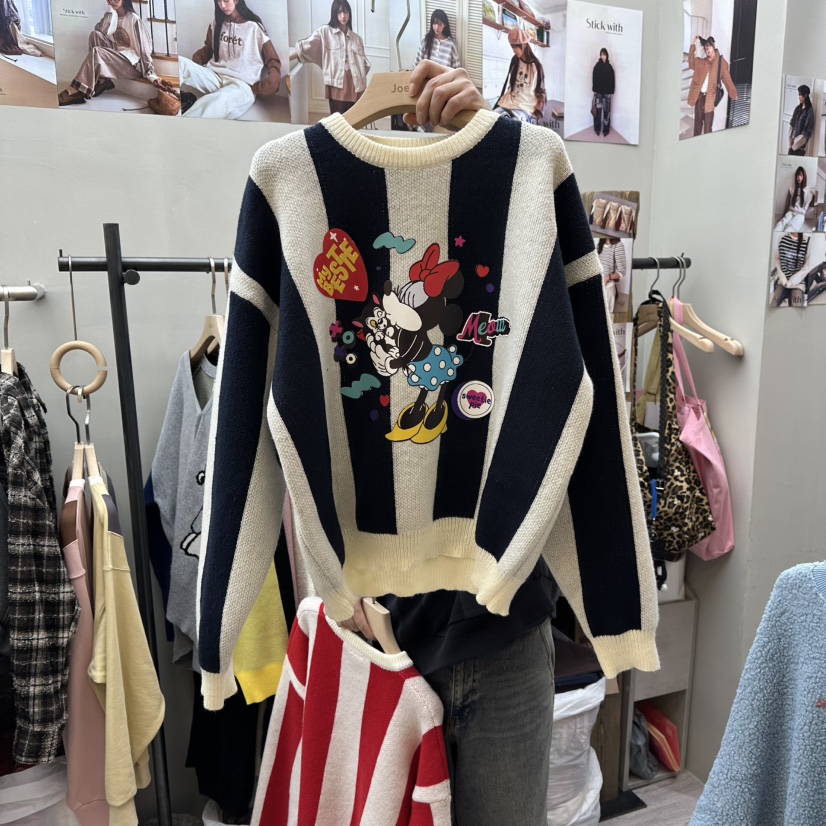 STICK WITH東大門㊣代購女士新品25秋冬職業熱賣推薦針織衫STICK WITH針織衫圖色2