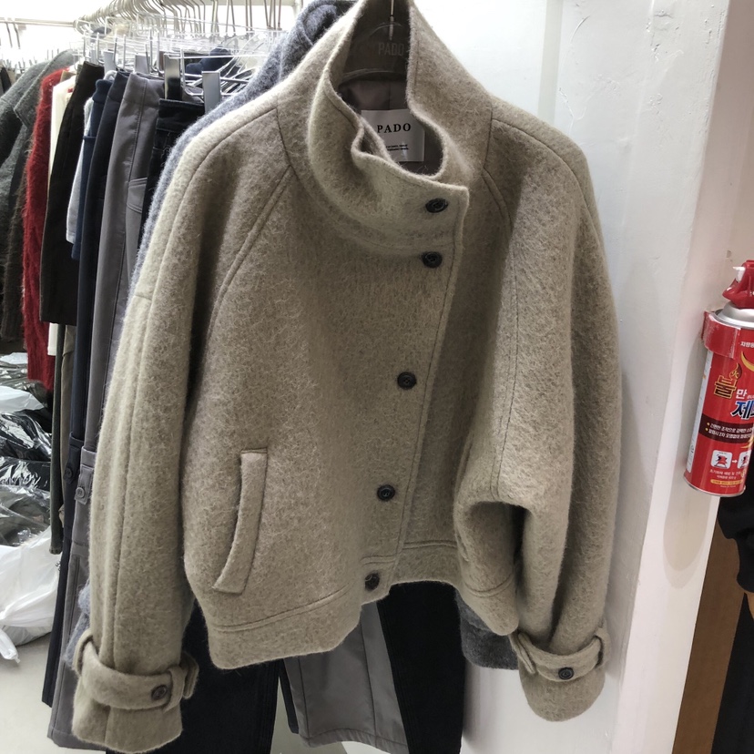 PADO韓國代購㊣女士新款真品休閑推薦時尚熱賣25秋冬短款大衣PADO短款大衣