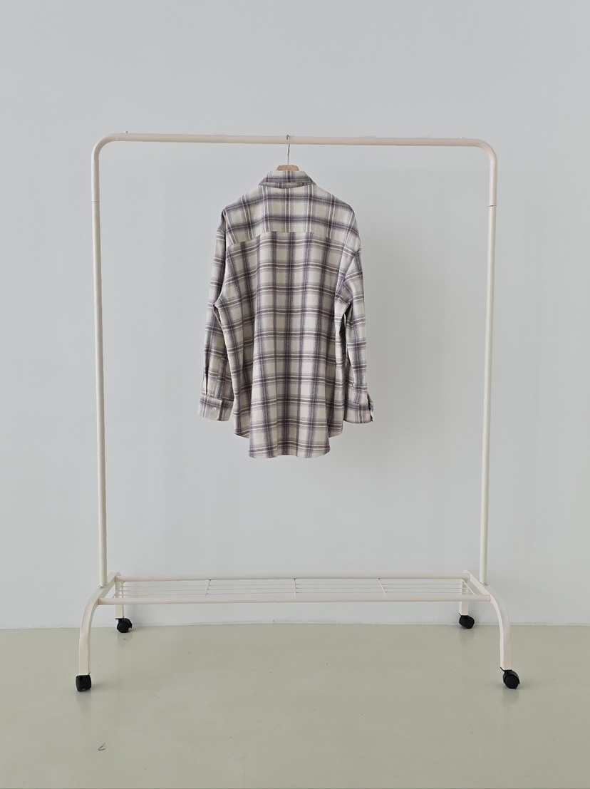 J SHOP東大門㊣實拍女裝新款人氣25秋冬襯衫蕾絲衫羊毛格紋J_SHOP襯衫/蕾絲衫