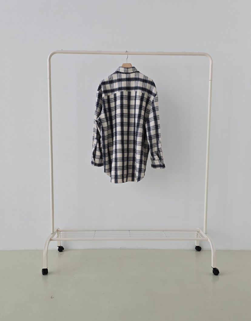 J SHOP東大門㊣實拍女裝新款人氣25秋冬襯衫蕾絲衫羊毛格紋J_SHOP襯衫/蕾絲衫