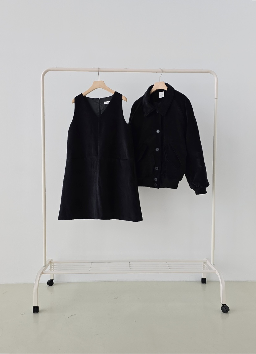 J SHOP東大門㊣實拍女裝新款人氣休閑25秋冬真品連衣裙羅紋J_SHOP連衣裙