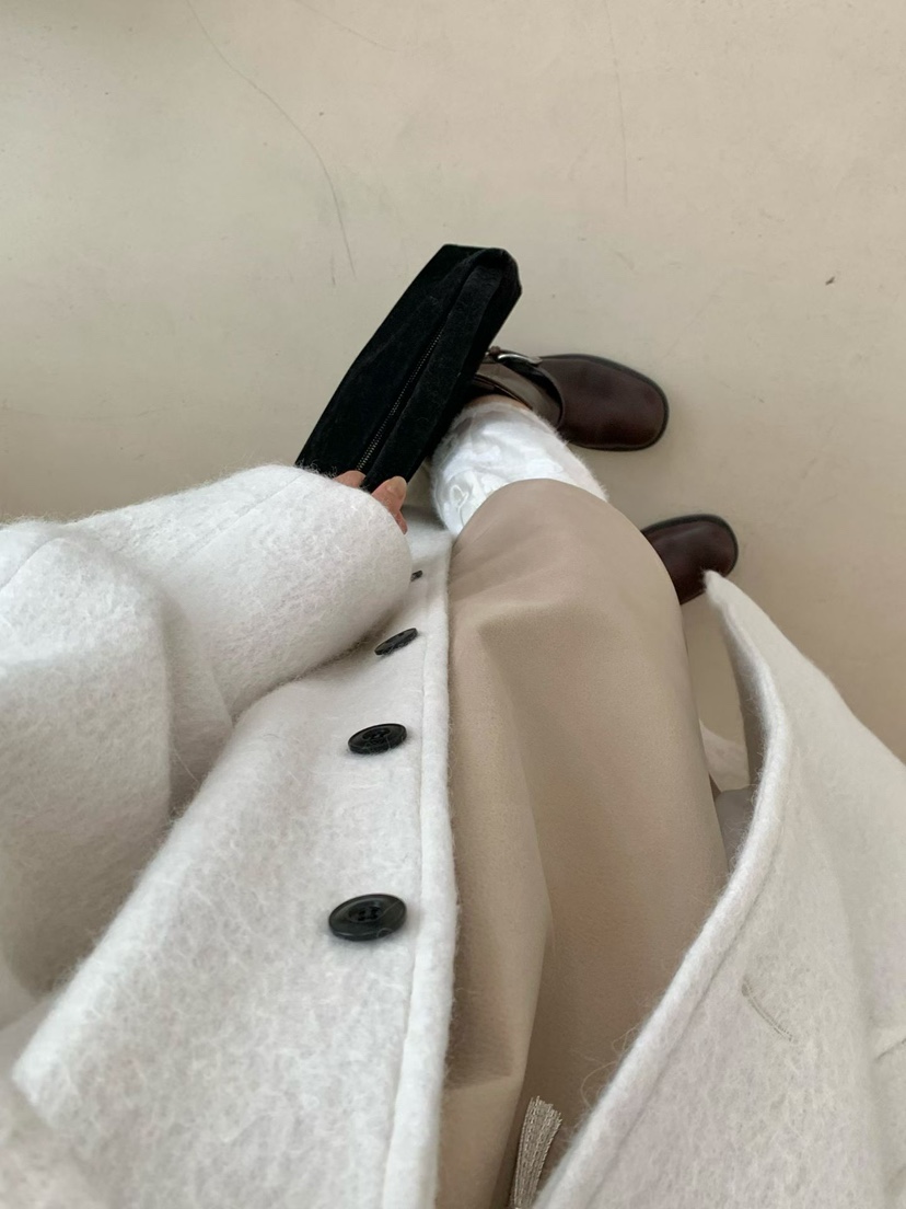 SOFTNESS韓國代購㊣女裝新品人氣真品25秋冬中長款大衣羊駝毛Softness/Cosmic中長款大衣