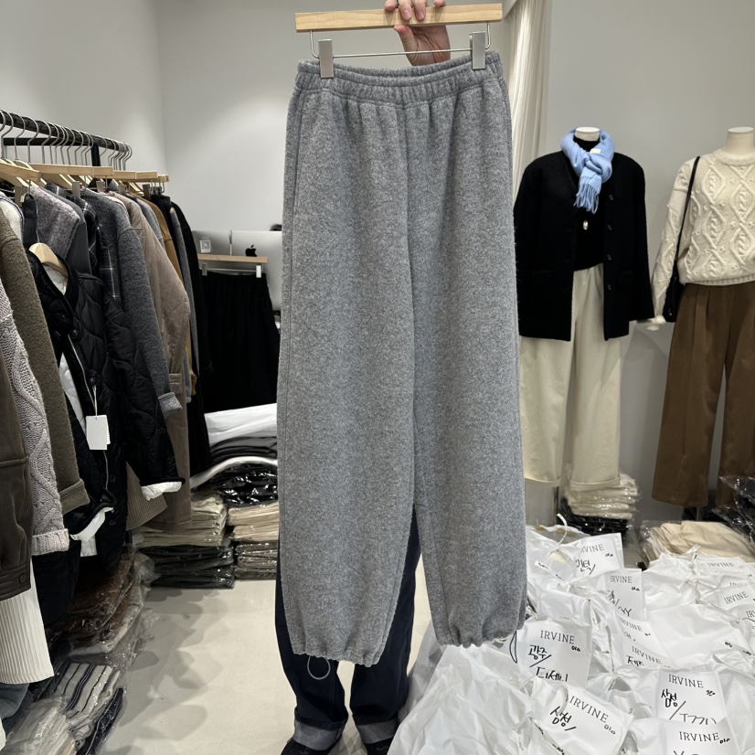 IRVINE東大門㊣直郵女士新品人氣時尚熱賣休閑25秋冬休閑褲羊毛IRVINE休閑褲圖色2