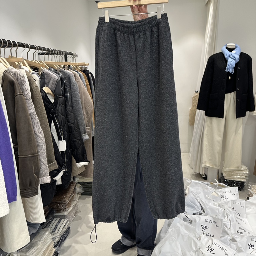 IRVINE東大門㊣直郵女士新品人氣時尚熱賣休閑25秋冬休閑褲羊毛IRVINE休閑褲圖色3