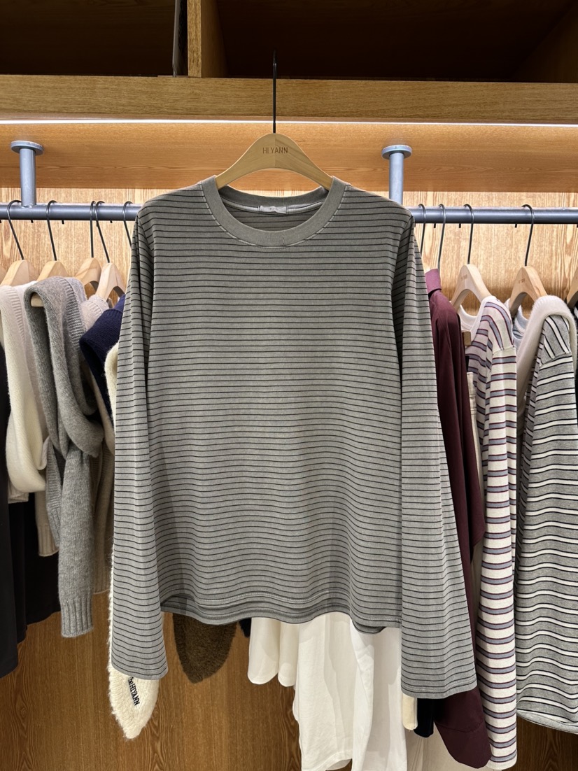 HI YANN東大門㊣代購女士新款職業休閑人氣推薦熱賣長袖T恤HI YANN長袖T恤圖色2