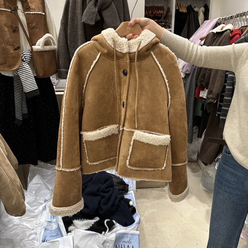 MELO韓國直郵㊣女士新品休閑時尚熱賣推薦真品人氣夾克短款MELO夾克圖色2