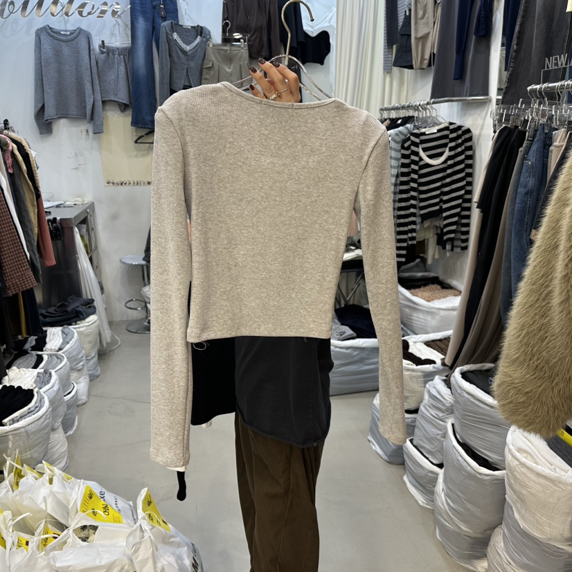 BILLION-L東大門㊣代購女裝新品職業休閑真品長袖T恤假兩件BILLION-L長袖T恤