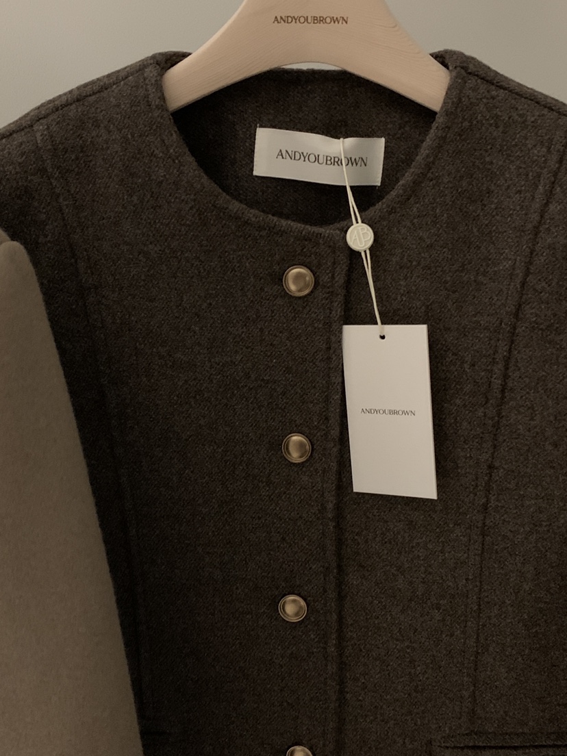 ANDYOUBROWN東大門㊣直郵女裝新款時尚真品25秋冬熱賣夾克羊毛ANDYOUBROWN夾克