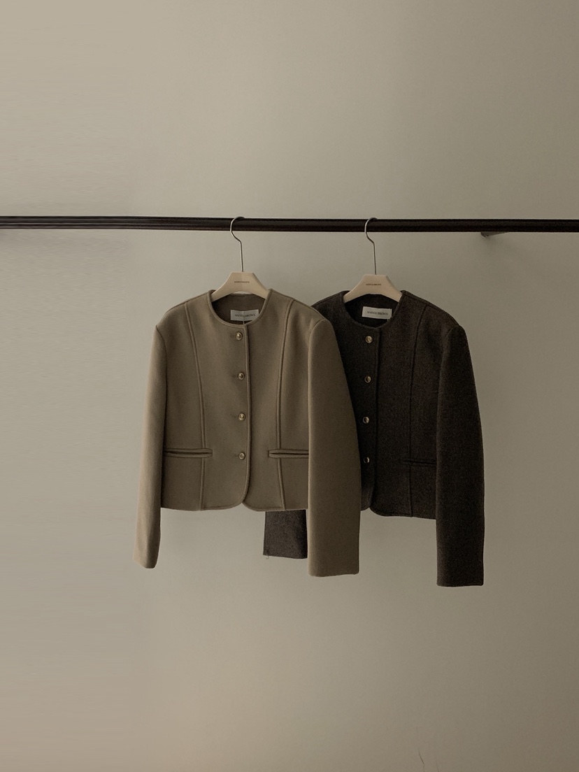 ANDYOUBROWN東大門㊣直郵女裝新款時尚真品25秋冬熱賣夾克羊毛ANDYOUBROWN夾克圖色2左二色