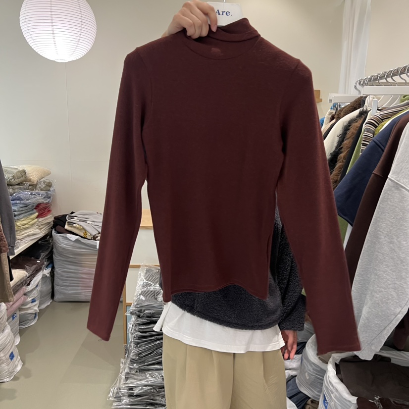 ARE韓國代購㊣女士新款真品時尚推薦人氣職業熱賣25秋冬長袖T恤ARE YOU/ARE長袖T恤圖色2