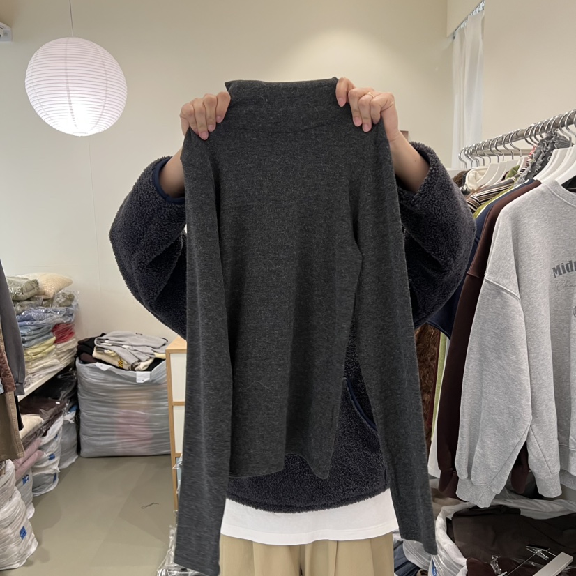 ARE韓國代購㊣女士新款真品時尚推薦人氣職業熱賣25秋冬長袖T恤ARE YOU/ARE長袖T恤圖色4