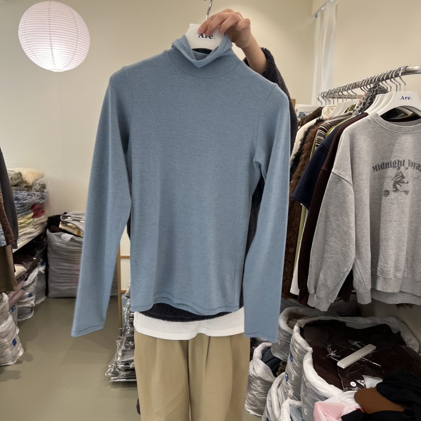 ARE韓國代購㊣女士新款真品時尚推薦人氣職業熱賣25秋冬長袖T恤ARE YOU/ARE長袖T恤圖色6