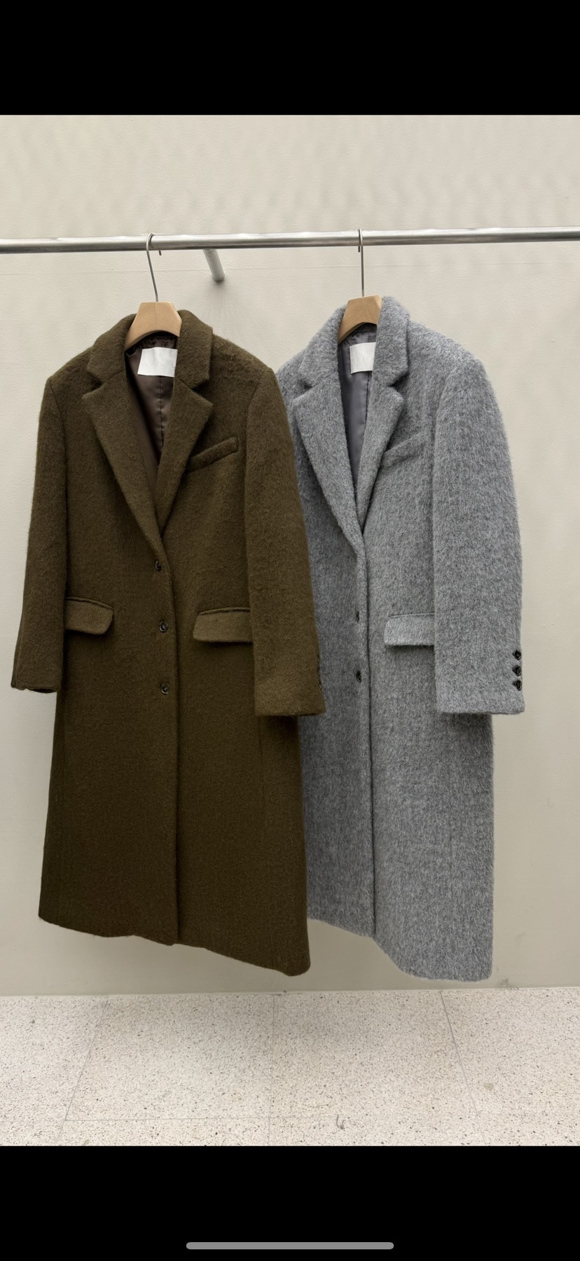 EOOB/LAMEREI韓國代購㊣女裝新品職業推薦中長款大衣羊駝長款EOOB/LAMEREI中長款大衣