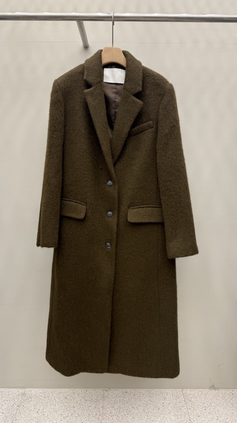 EOOB/LAMEREI韓國代購㊣女裝新品職業推薦中長款大衣羊駝長款EOOB/LAMEREI中長款大衣