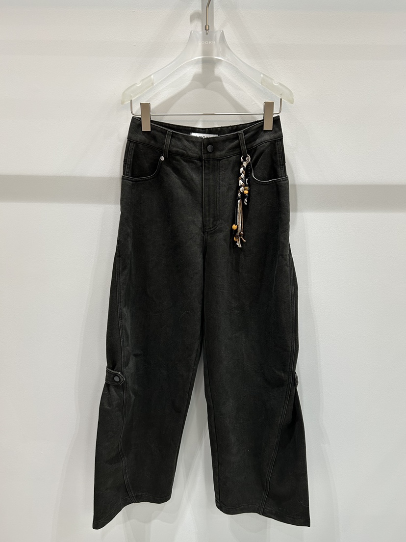 LOOKK東大門㊣直郵女士新款人氣真品職業推薦熱賣牛仔褲含飾品LOOKK牛仔褲圖色3