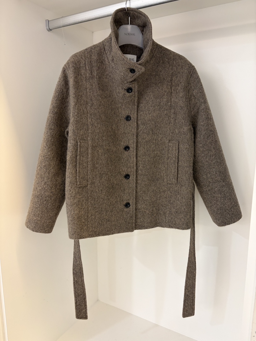 NORMAL東大門㊣代購女裝新品時尚休閑人氣熱賣推薦夾克含腰帶NORMAL夾克